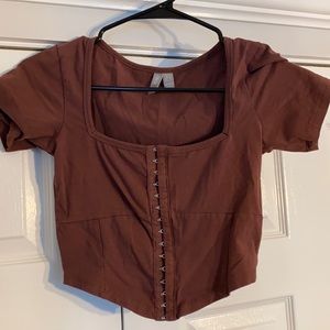 ASOS Burgundy crop top